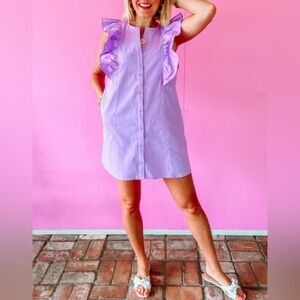 Lavender mini dress ruffle